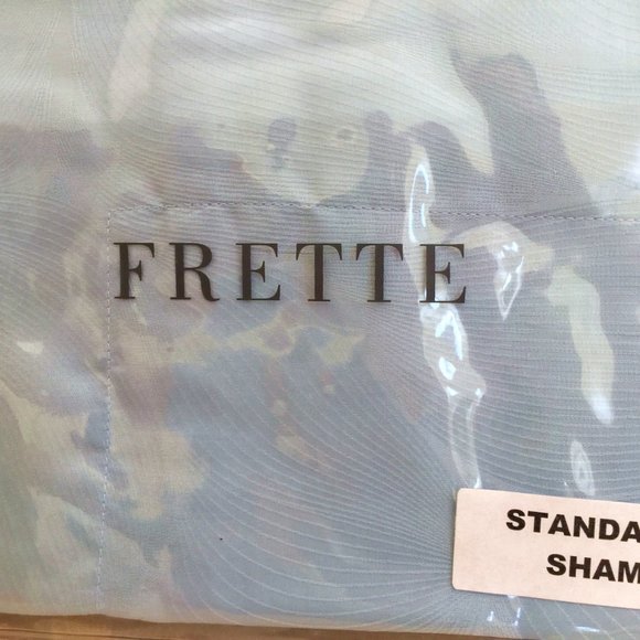 FRETTE Standard SHAM 1x Mathivet Light BLUE 20"x28" 100% Cotton Portugal NEW - Picture 2 of 8